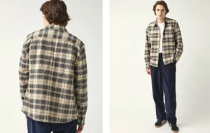 Sobrecamisa Corridor NYC Texturizada Dobby Weave Color Marrón Talla L MSPR $225 - Imagen 1 de 6