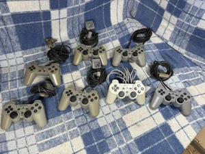 Official Sony PlayStation 1 PS1 Controller Job Lot X7 **DISCOLOURED** - Picture 1 of 9