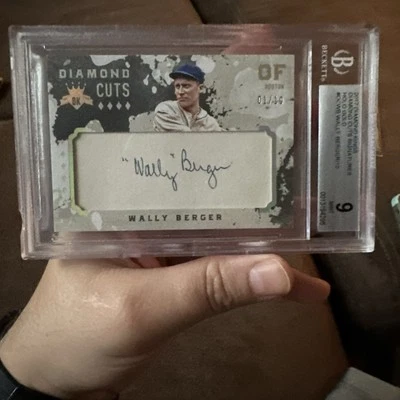 2017 Panini Diamond Cuts Signatures Holo Gold Wally Berger Beckett9 Auto10 1/10 - Image 1 of 2