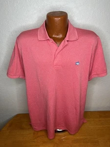 Men's Southern Tide S/S Polo Golf Shirt Large L - Coral - Polyester - Picture 1 of 5