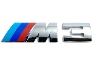 Original BMW M3 Emblem Chrom 51147893655 Logo BMW M3 E46 F30 G20 Neu Schriftzug - Bild 1 von 3