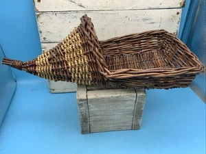 Cornucopia Rattan Basket, Fall Decor, Thanksgiving - Picture 1 of 7