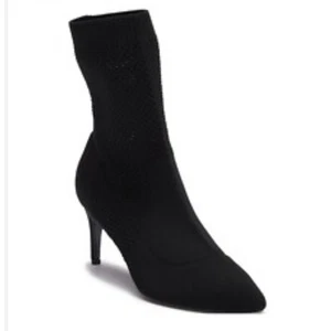 Charles David Prue Knit Sock Boots Pointed Toe Ankle Booties Black - Picture 1 of 5