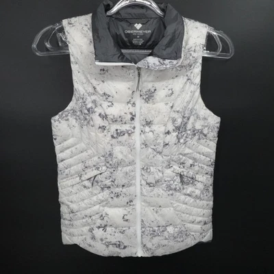 Obermeyer Vest Womens M White Snowflake 550 Duck Down Filled Puffer Outdoors Ski - Image 1 of 4