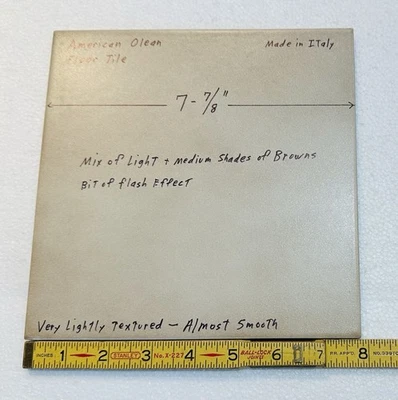 1 件  浅色 - 中号棕色:7-7/8 英寸浅纹理 American Olean 著 — 第 1/4 张图片
