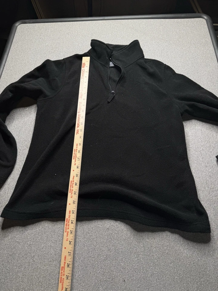 Sudadera polar negra Faded Glory para mujer L 12/14 pecho 43 manga larga 24957 Foto 1 de 3