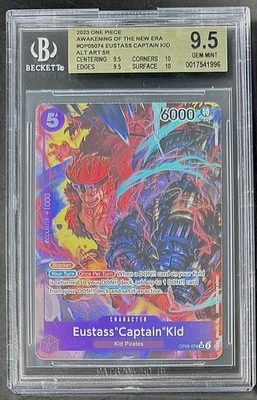 BGS 9.5 One Piece OP05-074 SR* Eustass"Captain"Kid Alt Art - English - Graded - Image 1 of 2