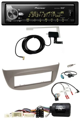 Pioneer Bluetooth DAB USB Lenkrad Autoradio für Renault Wind N 2010-2013 grau - Bild 1 von 4