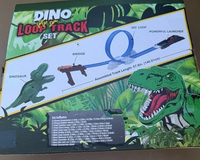 Dino Loop Race Track Set for Hot Wheels, Matchbox and Other Die-Cast Toy Cars - Image 1 of 4