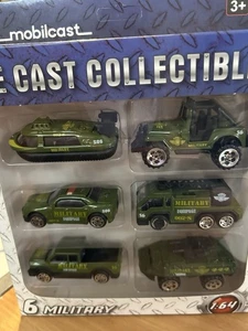 Juego de 6 coleccionables fundidos a presión para jeep, tanque, coche, camión, etc. de 3+ 1:64 - Imagen 1 de 9