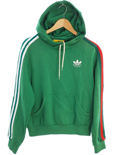 Felpa con cappuccio Gucci Adidas logo pullover taglia xs 692107 Xjekq uomo