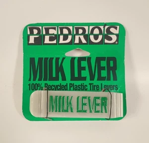 Pedros Milchhebel Reifenhebel recycelt Vintage MTB weiß NOS 93 90er Milchkarton - Bild 1 von 4