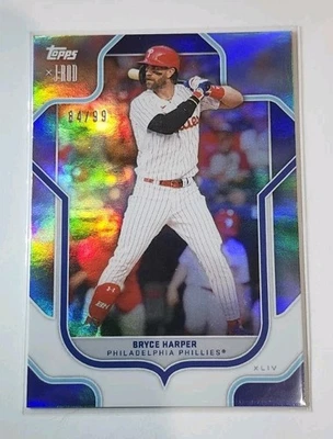 Bryce Harper #/99 Refractor 2023 Topps X J-Rod Baseball - Image 1 of 3