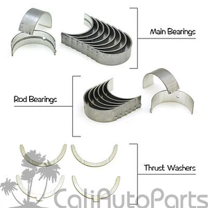 87-98 Toyota Tercel 1.5L SOHC 3E 3EE Main Rod Engine Bearings and thrust Washers - Bild 1 von 1