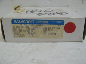 ASHCROFT 3TA30366-155 METRIC CASE GAUGE 100 PSI NEW - Picture 1 of 1