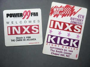 INXS radio satin stickers 2 from 1998, Power99 Atlanta, WRDU Chapel Hill, NC ! - Picture 1 of 1