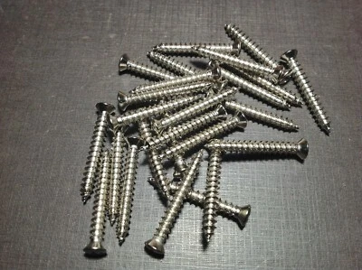 25 piezas NORS #8 x 1-1/4" con #6 tornillos de adorno de chapa niquelada Dodge Foto 1 de 4