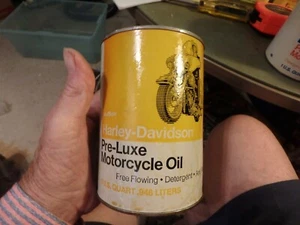3C - Vintage 1 Quart HARLEY DAVIDSON Motorrad Öldose - PRE-LUXE - voll - neuwertig - Bild 1 von 2