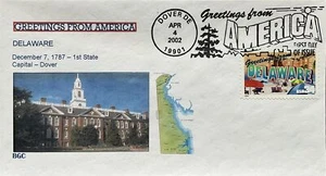 BGC 3568 Saludo desde América - Capitolio del Estado de Delaware Dover - Imagen 1 de 1