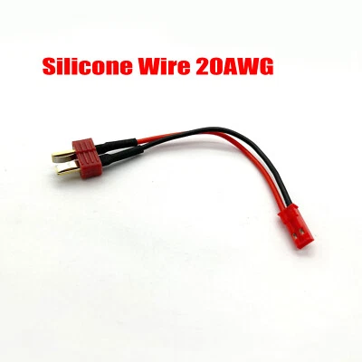 2x Compatible JST Male Plug To Male T-Plug Connector Battery Cable 10Cm 20AWG RC - Image 1 of 4
