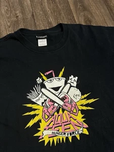 T-shirt grande nuoto adulto rete cartone animato Aqua Teen Hunger Force 2005 vintage - Foto 1 di 7