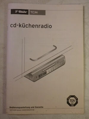 Viejo Manual De Instrucciones Tschibo Cd-Radio De Cocina - Imagen 1 de 3
