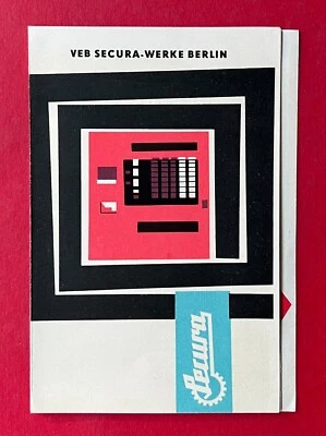 DDR Reklame Prospekt 1959 VEB SECURA Werke Berlin Kasse K 78 200 Z    ( F23061 - Bild 1 von 3