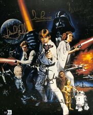 Star Wars Cast x6 Fisher and Hamill Signed 11x14 Photo BAS (Grad Collection)