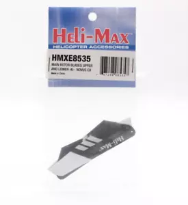 Heli-Max HMXE8535 Main Rotor Blades Upper & Lower 4 Novus CX Helicopter Part - Picture 1 of 4