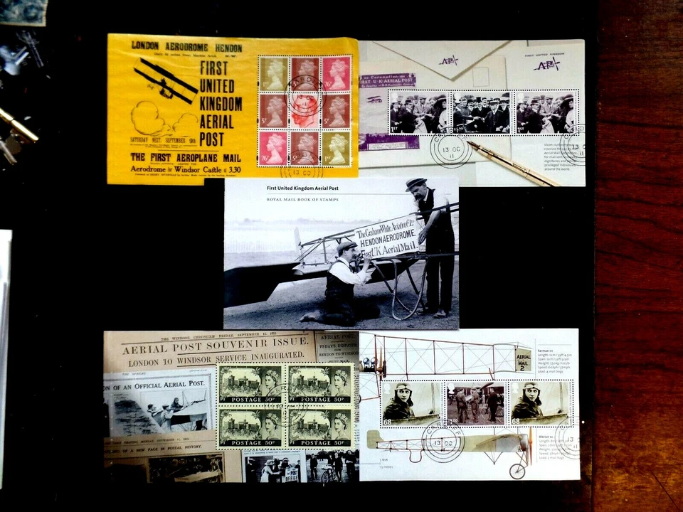 G.B. 2011 First UK Aerial Post Prestige Booklet Panes SG DY2 fine used - Image 1 of 1