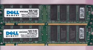 512MB 2x256MB PC-133 DELL SNPDM133/256X30 SDRAM ELPIDA Memory Kit 32Mx64 PC133 - Picture 1 of 2
