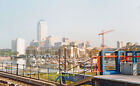 Photo - London Docklands Development Canary Wharf From Limehouse Dlr Stn  C1997