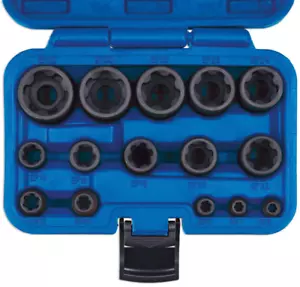 EP Star Impact Socket 15 Piece Tool Kit Set 6 Sided EP6 - EP32 Torx Plus 6 Sided - Picture 1 of 7