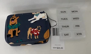 Portapillole da viaggio Vera Bradley - cani da vacanza - nuovo con etichetta - Foto 1 di 5