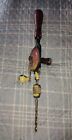 VINTAGE Unbranded Eggbeater Hand Drill - Manual  - Cordless w/ 3 Wooden Handles