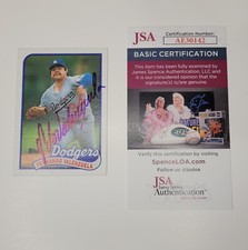 FERNANDO VALENZUELA Signed 1989 Topps #150 Los Angeles Dodgers JSA Cert