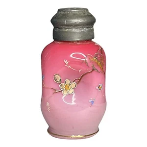 Mt. Washington Peachblow Cased Enamel Pinched Glass 11 Hole Salt Shaker 1890s - Picture 1 of 16