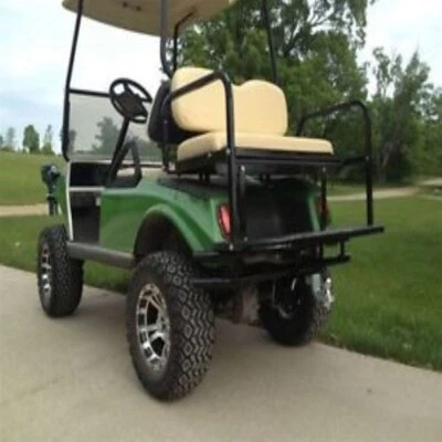 Club Car DS Golf Cart Rear Bumper | 2" Hitch Receive | Gloss Black - Imagem 1 de 3