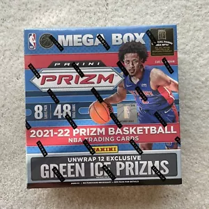 2021-22 NBA Panini Prizm Basketball Mega Box, Fanatics Exclusive GREEN ICE - Picture 1 of 4