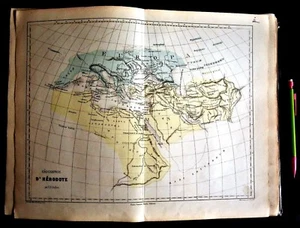 1860c Original Xilografia:Geografia di EROTODO - Geògraphie d'Hèrodote.Dufour - Bild 1 von 1
