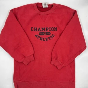 Champion Youth Boys Athletic Sweatshirt Size L (14/16) Red Logo Pullover Vtg - Picture 1 of 10