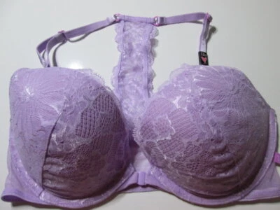 Victoria Secret Bra Size 32D Lilac Underwired Push-Up Racerback Front Closure - Image 1 of 4