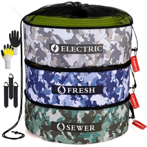 3Pack Rv Accessories Storage Bags Waterproof For Sewer Hoses Electrical Cords US - Picture 1 of 17