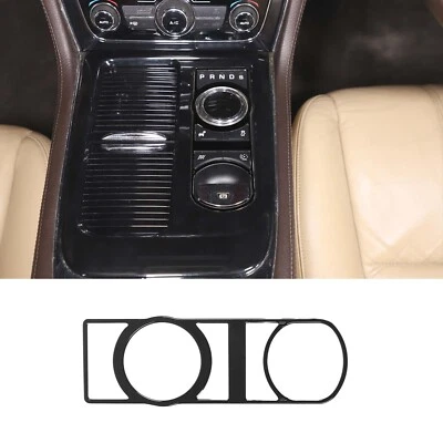 For Jaguar XJ 10-19 Stainless Steel Black Center Console Gear Button Trim Frame — 第 1/4 张图片