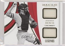 2019 Panini Immaculate Legends Dual Materials /49 Johnny Bench #LDM-JB HOF