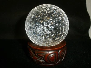 Vintage Crystal GOLF BALL (Unbranded) Paper Weight - BEAUTIFUL/EXCELLENT 1989 - Picture 1 of 4