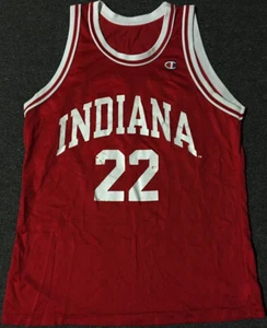 Vtg 90s Champion Indiana Hoosiers #22 Basketball Jersey 42 USA School Track 80s - Picture 1 of 10