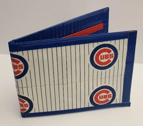 Chicago Cubs Bi-Fold Duct Tape Wallet MLB baseball handmade minimalist duck Cover