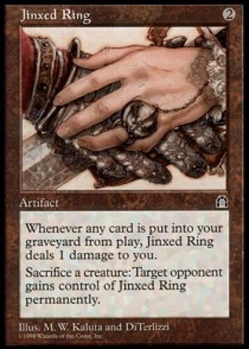 MTG - Jinxed Ring - Stronghold - NM, English Magic FLAT RATE SHIP - Image 1 of 1