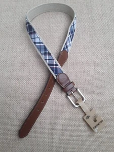 Cinturón de cejas a cuadros de tela sobre lona Dockers talla M (26-28) sin usar con etiquetas - Imagen 1 de 5